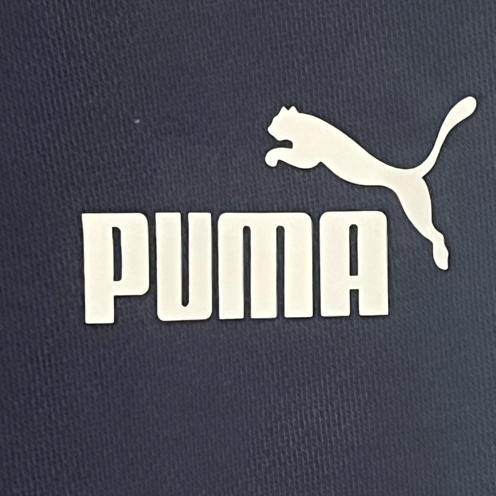 Puma Kids Dark Blue and White Joggers - Picture 5 of 8